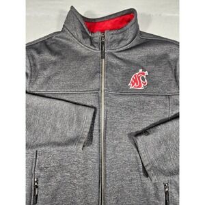Colosseum Washington State Cougars‎ WSU Full Zip Fleece Jacket Gray Mens XL
